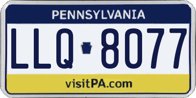 PA license plate LLQ8077