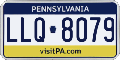 PA license plate LLQ8079