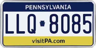PA license plate LLQ8085