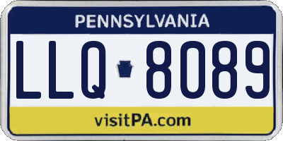 PA license plate LLQ8089