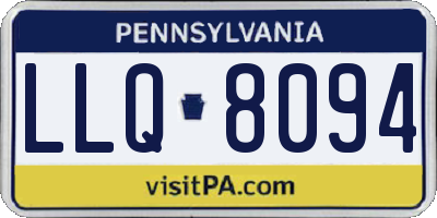 PA license plate LLQ8094