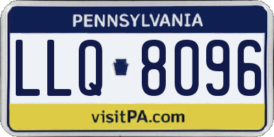 PA license plate LLQ8096