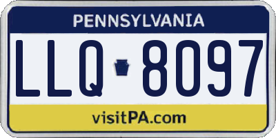 PA license plate LLQ8097