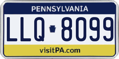 PA license plate LLQ8099