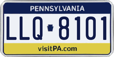 PA license plate LLQ8101