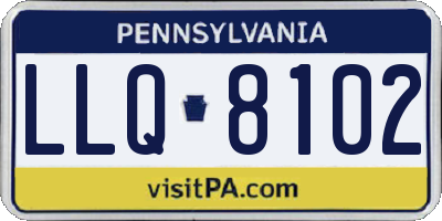 PA license plate LLQ8102