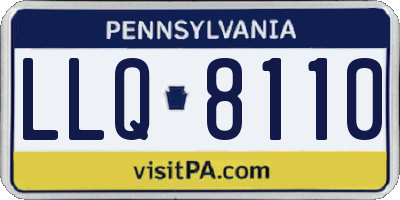 PA license plate LLQ8110