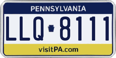 PA license plate LLQ8111