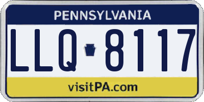 PA license plate LLQ8117