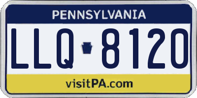 PA license plate LLQ8120