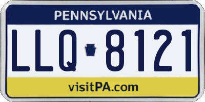 PA license plate LLQ8121