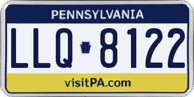 PA license plate LLQ8122