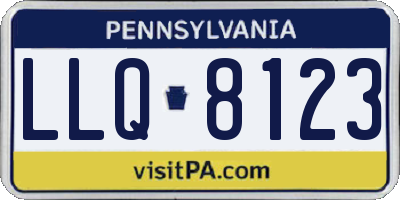 PA license plate LLQ8123