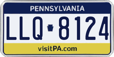 PA license plate LLQ8124