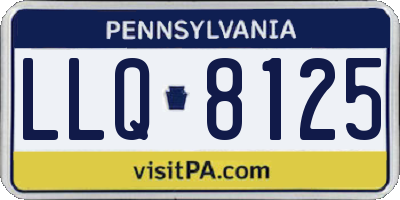 PA license plate LLQ8125