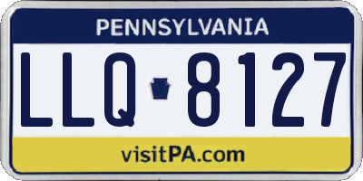 PA license plate LLQ8127