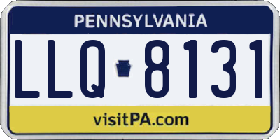 PA license plate LLQ8131