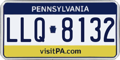 PA license plate LLQ8132