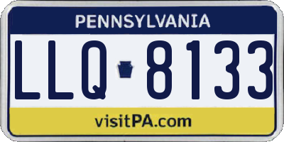 PA license plate LLQ8133