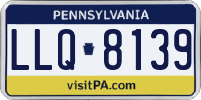 PA license plate LLQ8139