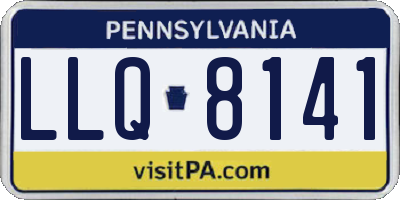 PA license plate LLQ8141