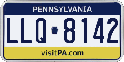 PA license plate LLQ8142
