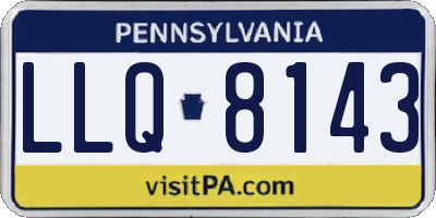 PA license plate LLQ8143