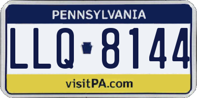 PA license plate LLQ8144