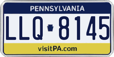 PA license plate LLQ8145