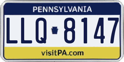 PA license plate LLQ8147
