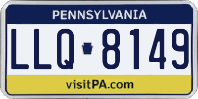 PA license plate LLQ8149