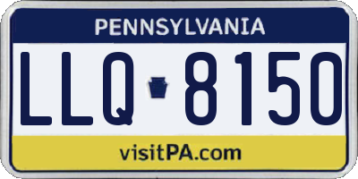 PA license plate LLQ8150