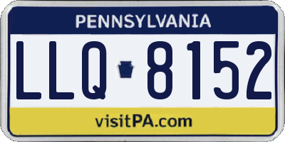 PA license plate LLQ8152