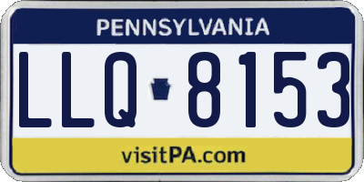PA license plate LLQ8153