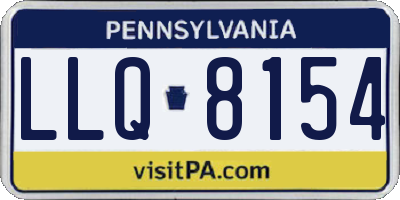 PA license plate LLQ8154