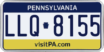 PA license plate LLQ8155