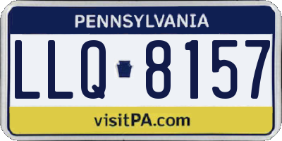 PA license plate LLQ8157