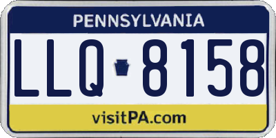 PA license plate LLQ8158