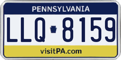 PA license plate LLQ8159