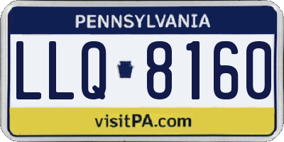 PA license plate LLQ8160