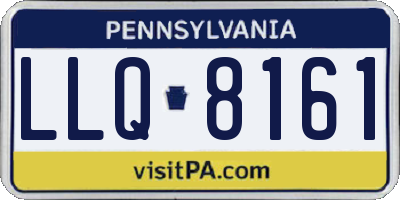 PA license plate LLQ8161