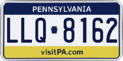 PA license plate LLQ8162