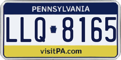 PA license plate LLQ8165