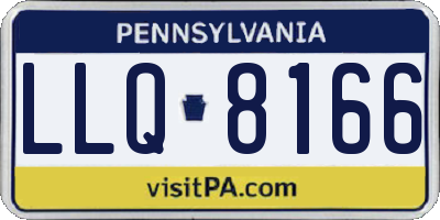 PA license plate LLQ8166