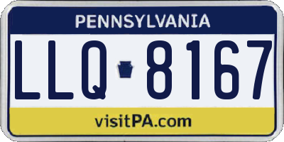 PA license plate LLQ8167