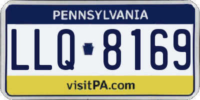 PA license plate LLQ8169