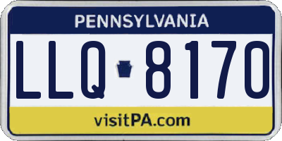 PA license plate LLQ8170