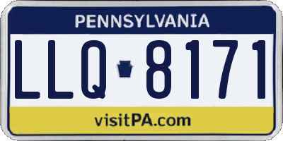 PA license plate LLQ8171