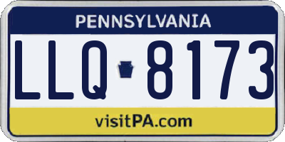 PA license plate LLQ8173