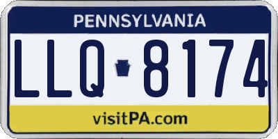 PA license plate LLQ8174